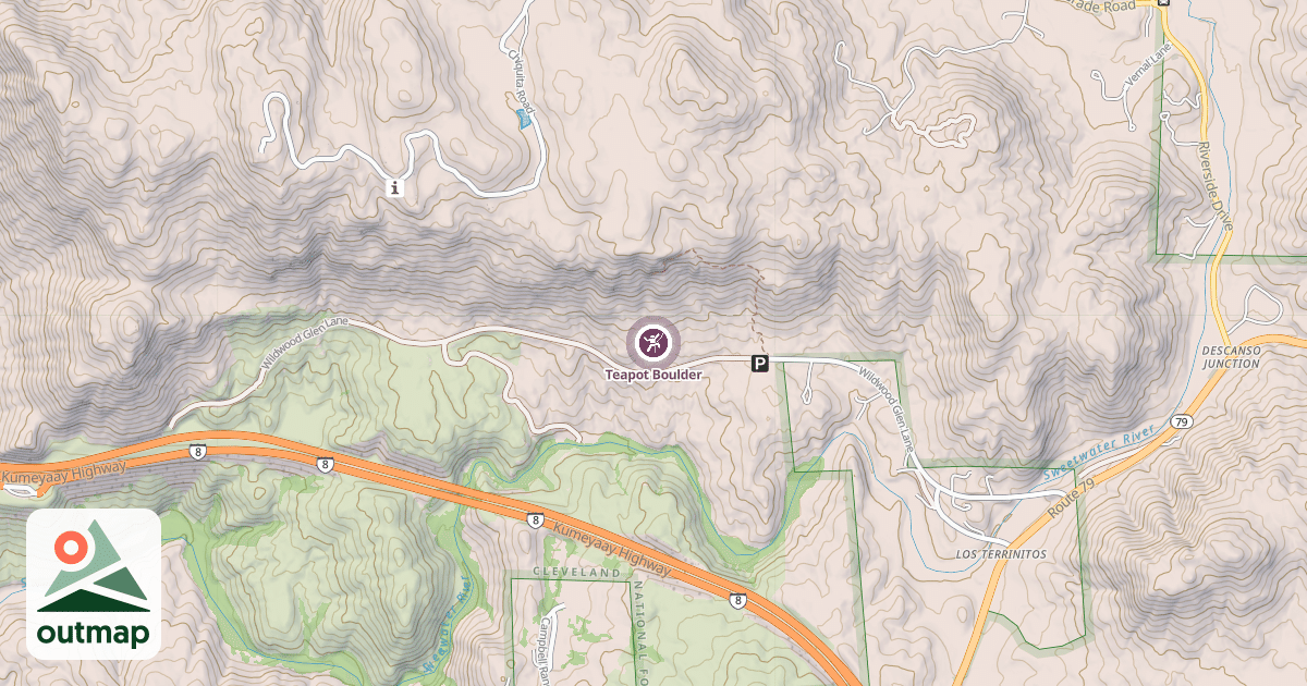 Map of Teapot Boulder
