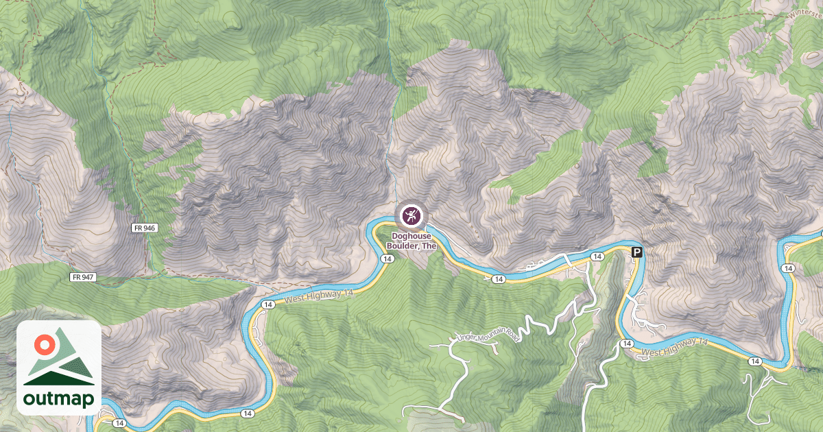 Map of Doghouse Boulder, The