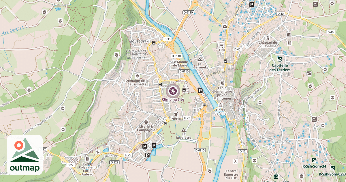 Map of Climbing Site