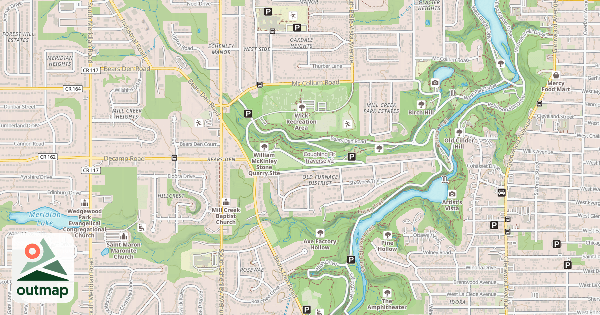 Map of Coughing Fit Traverse