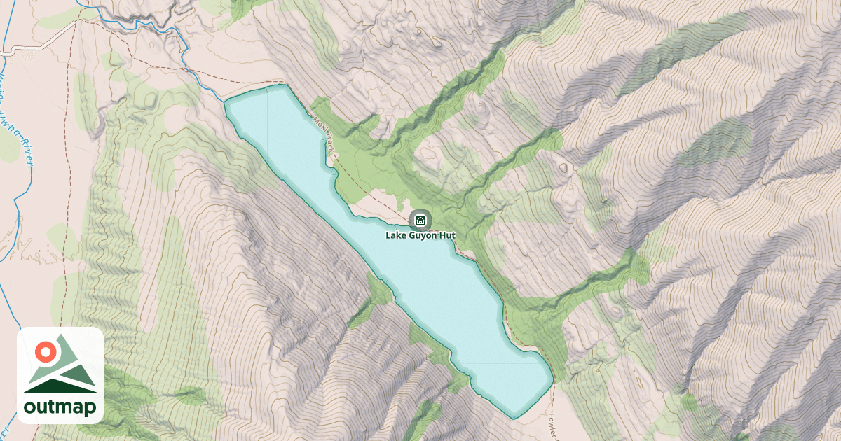 Map of Lake Guyon Hut