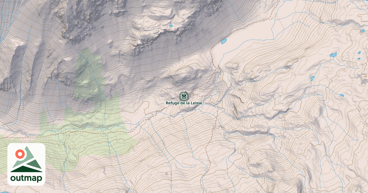 Map of Refuge de la Leisse