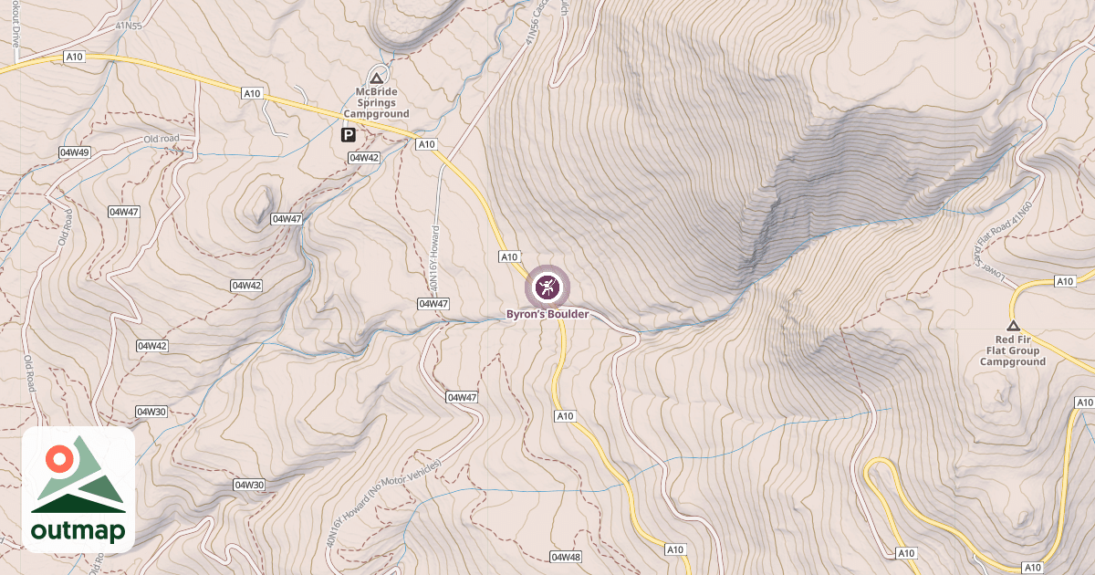 Map of Byron’s Boulder