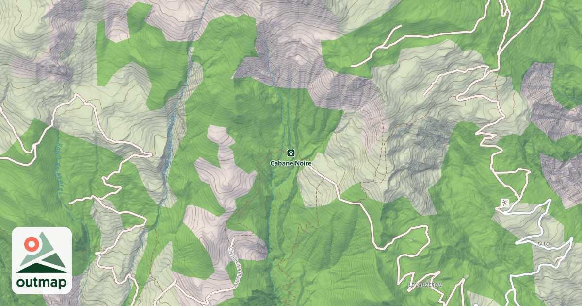 Map of Cabane Noire