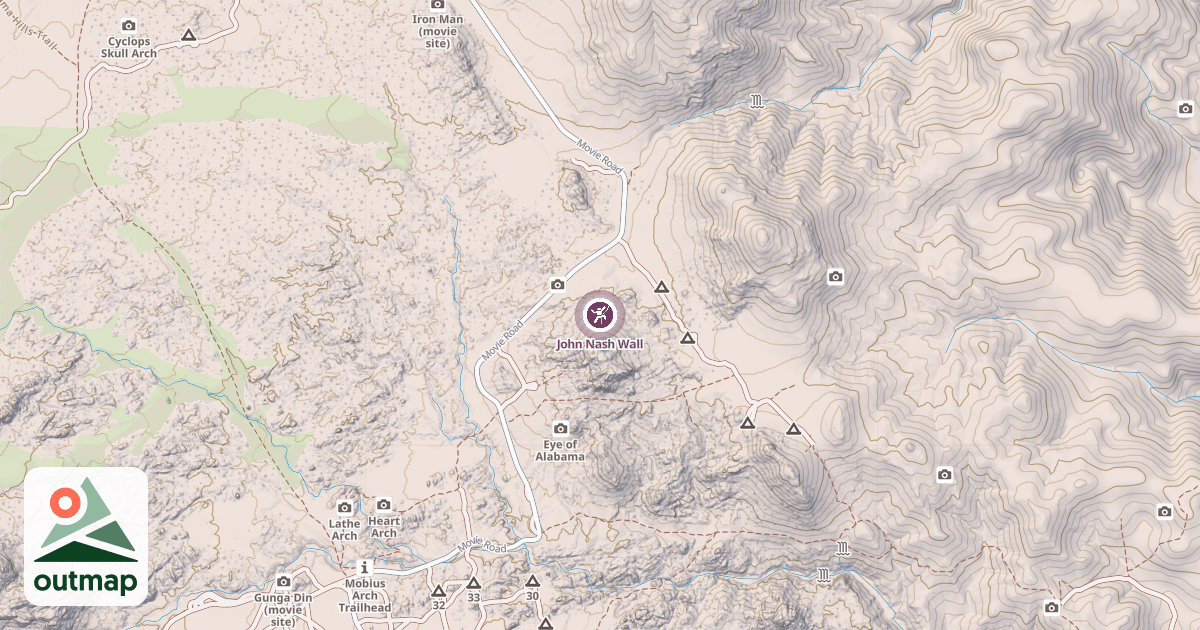 Map of John Nash Wall