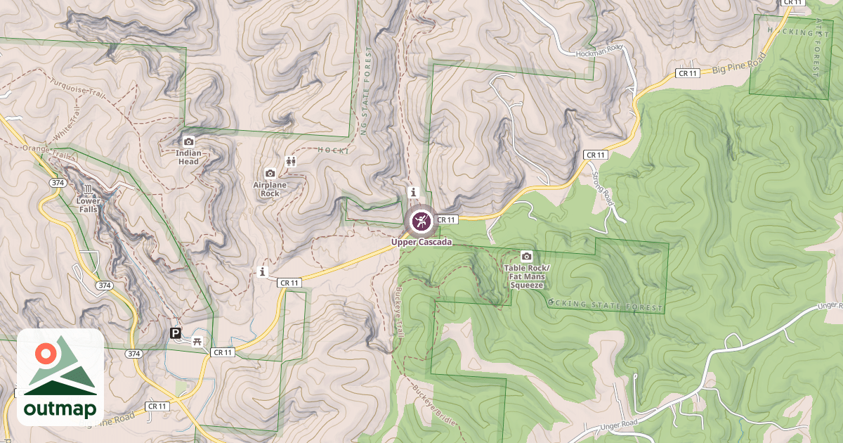 Map of Upper Cascada