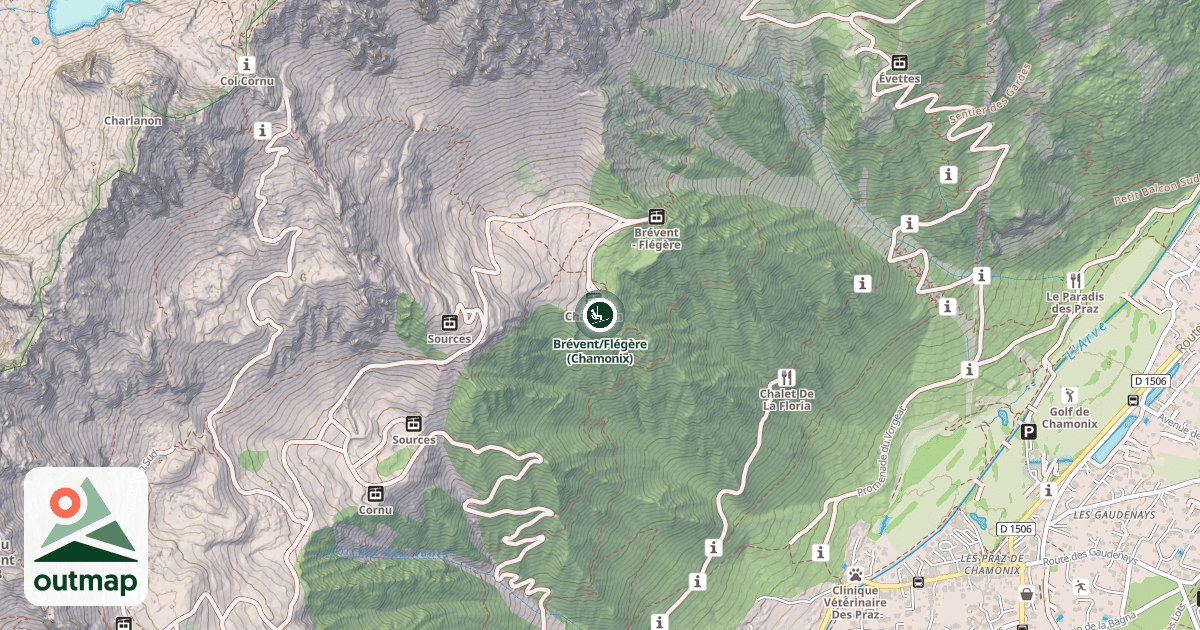 Map of Brévent/Flégère (Chamonix)