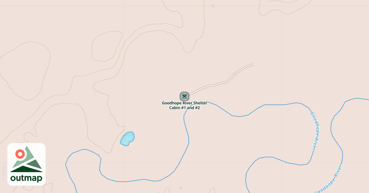 Map of Goodhope River Shelter Cabin #1 and #2