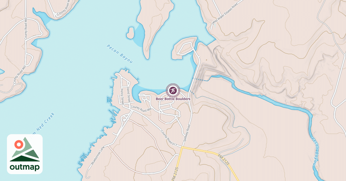Map of Beer Bottle Boulders