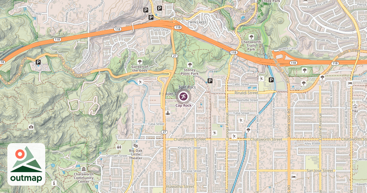 Map of Cap Rock