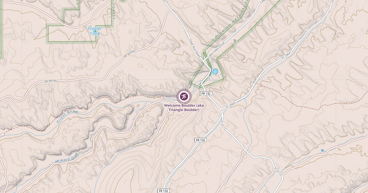Map preview of Welcome Boulder (aka Triangle Boulder)