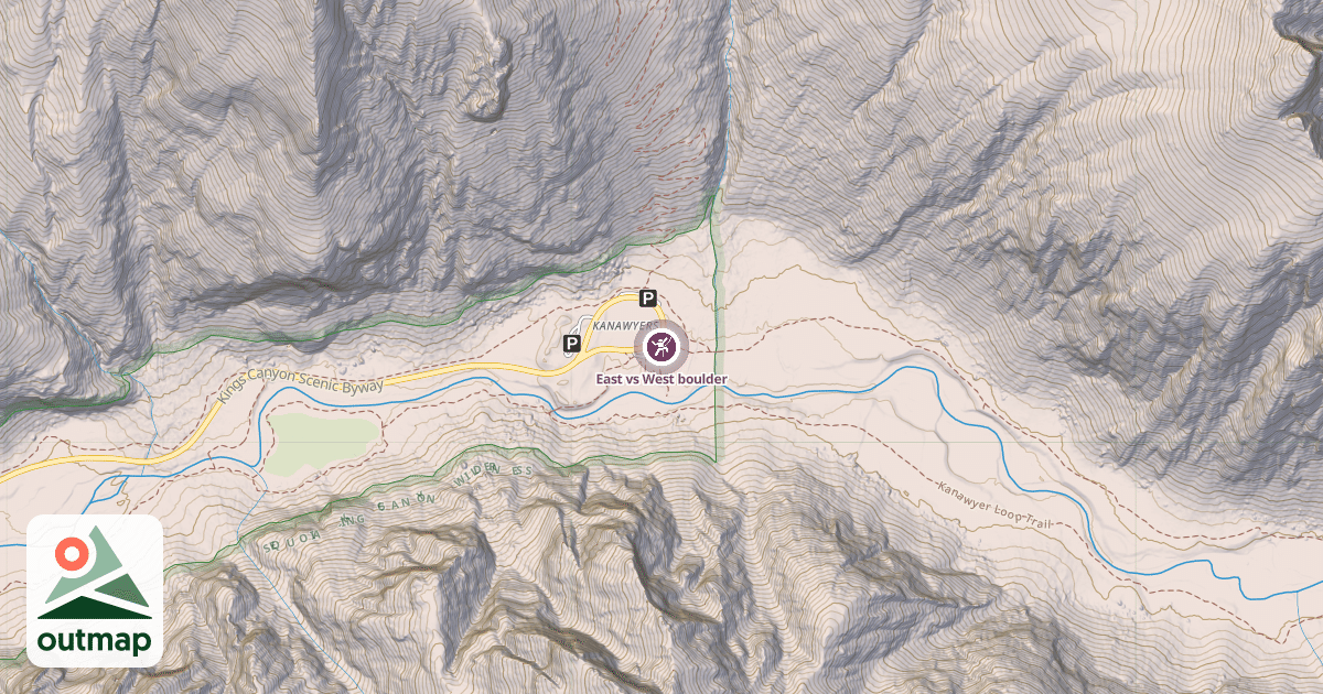 Map of East vs West boulder