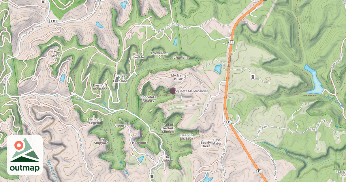 Map of Squeeze Me Macaroni