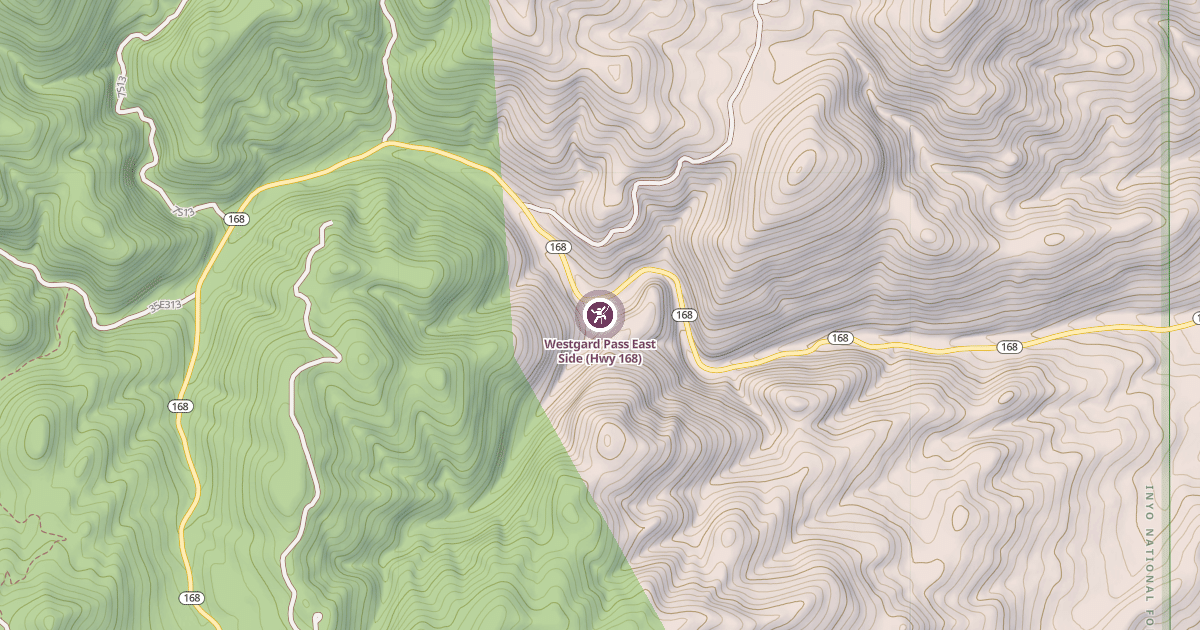 Map preview of Westgard Pass East Side (Hwy 168)