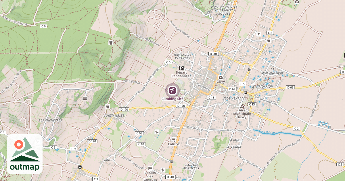 Map of Climbing Site