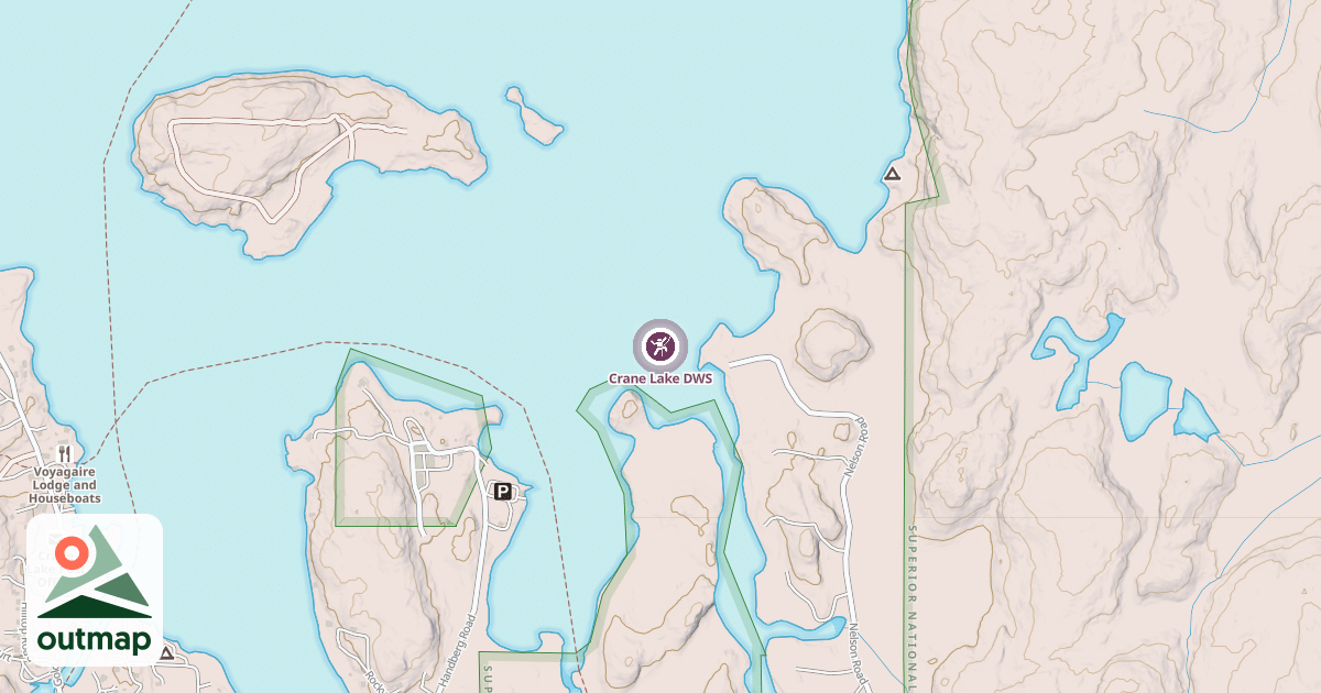 Map of Crane Lake DWS