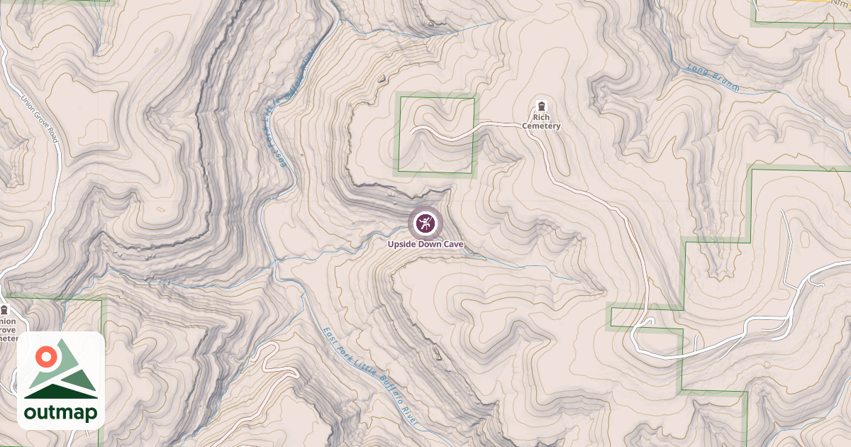 Map of Upside Down Cave