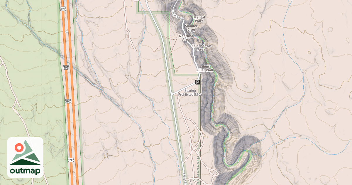 Map of Boating Prohibited