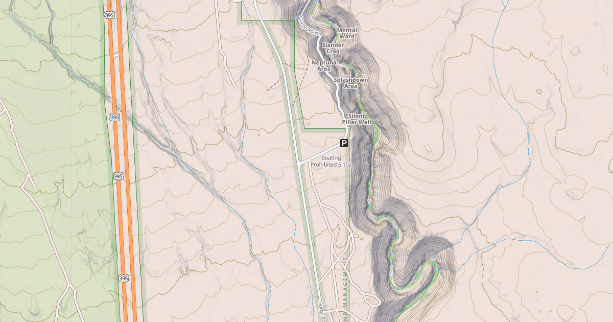 Map preview of Boating Prohibited