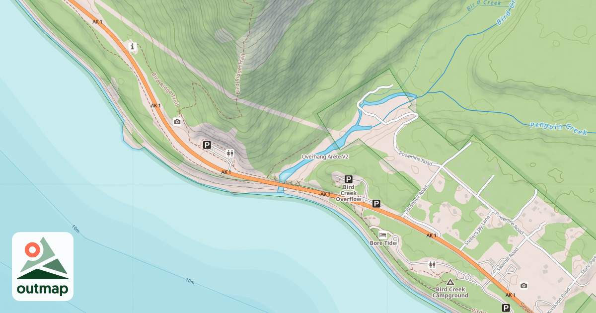 Map of Overhang Arete
