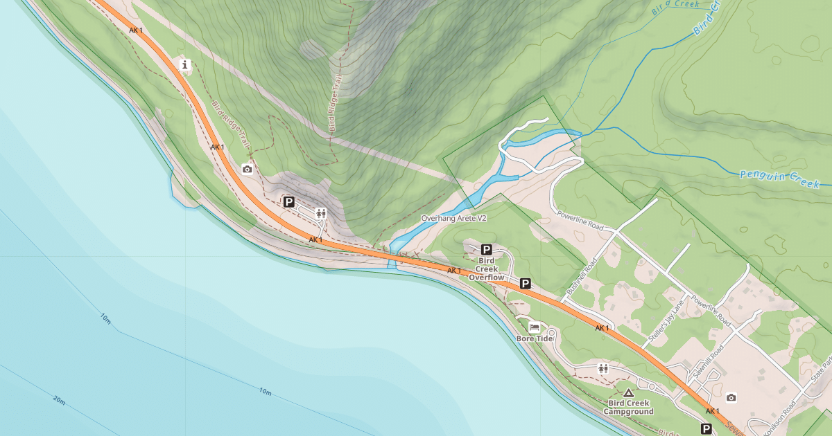 Map preview of Overhang Arete