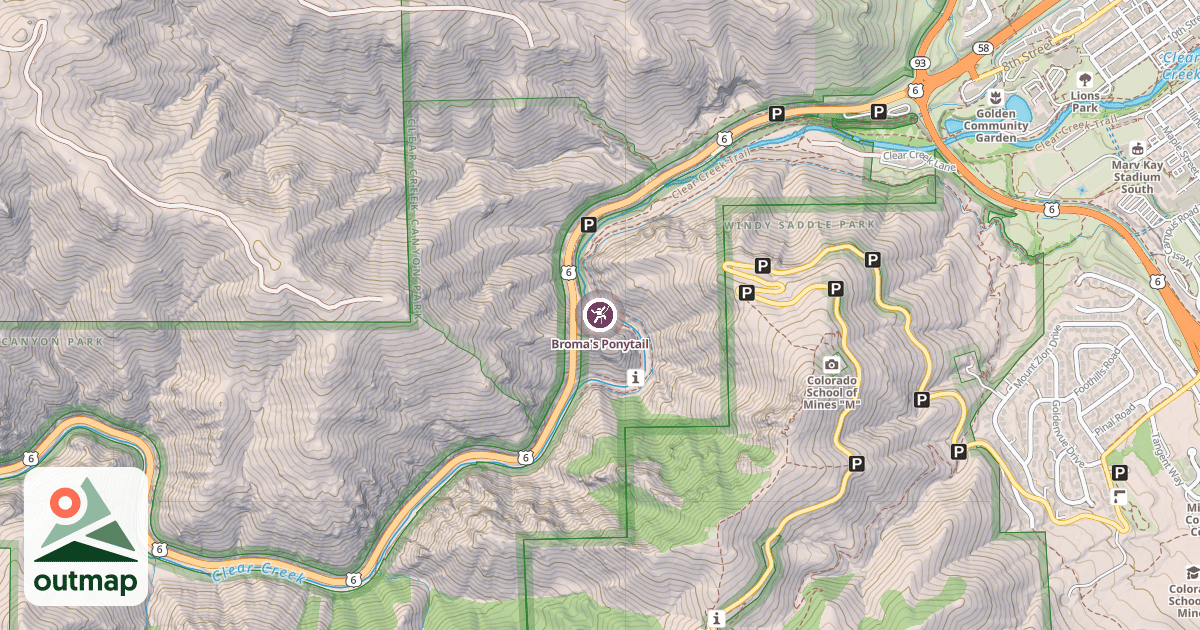 Map of Broma's Ponytail