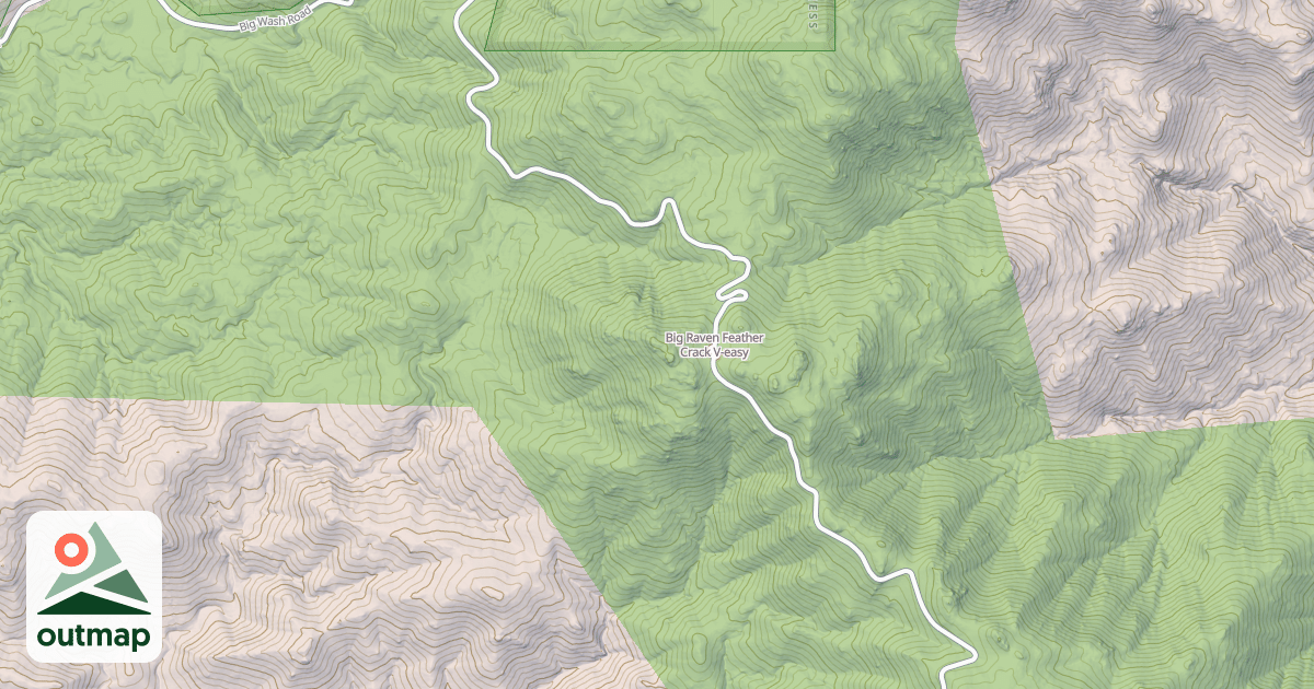 Map of Big Raven Feather Crack