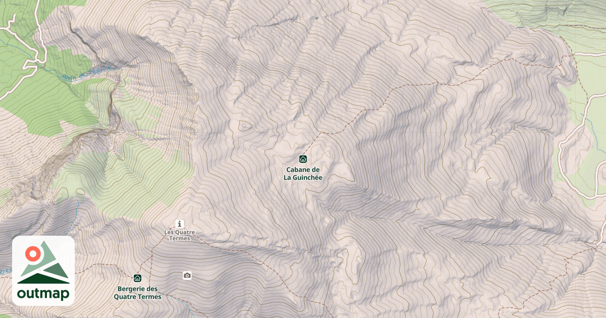Map of Cabane de La Guinchée