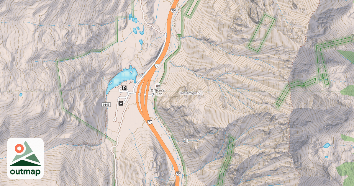 Map of Tres Amigos