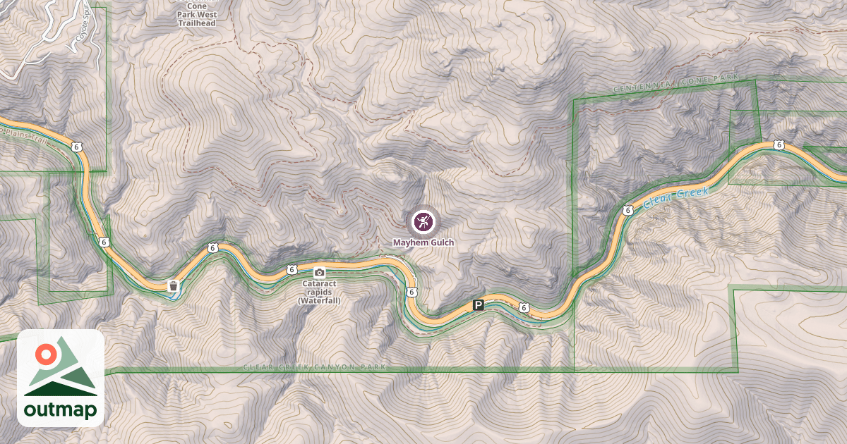 Map of Mayhem Gulch