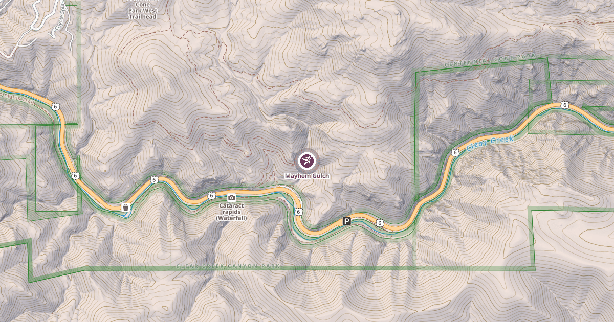 Map preview of Mayhem Gulch