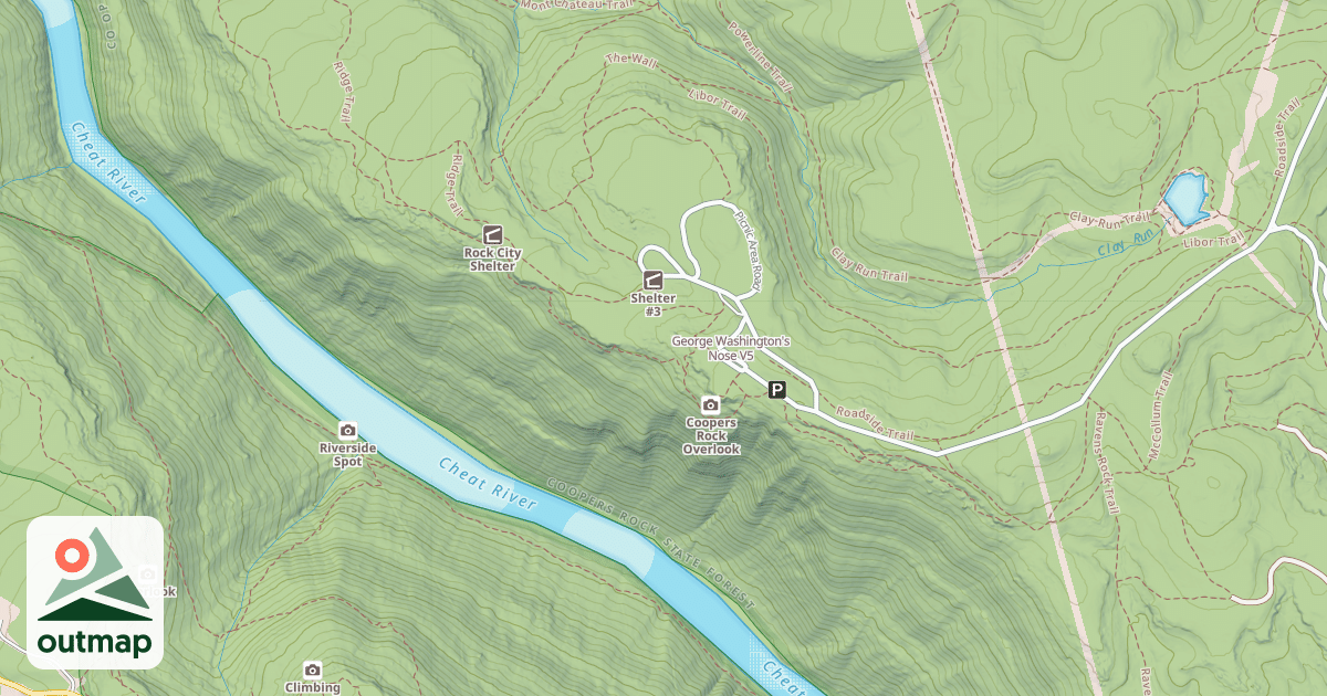 Map of George Washington's Nose