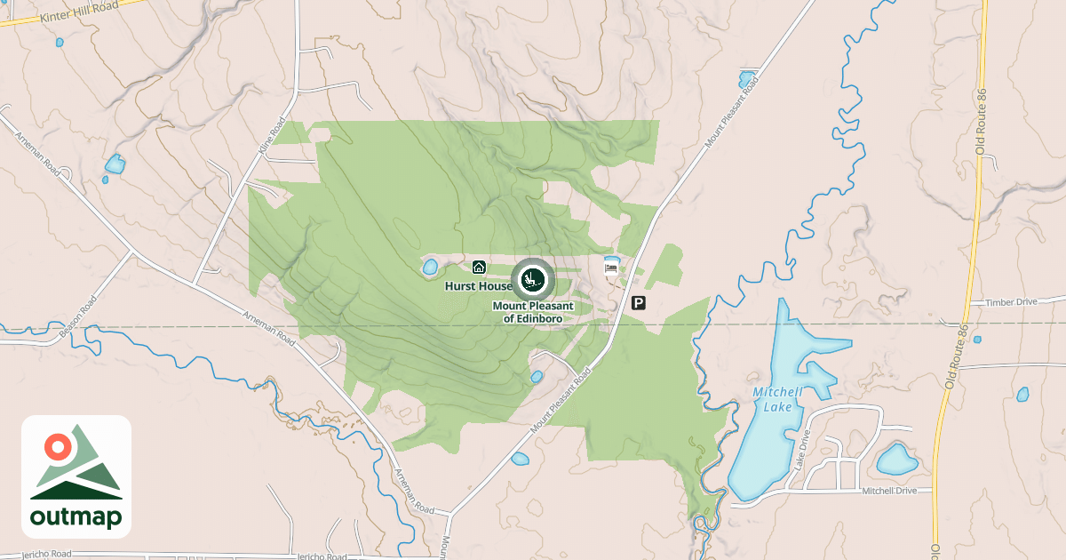 Map of Mount Pleasant of Edinboro