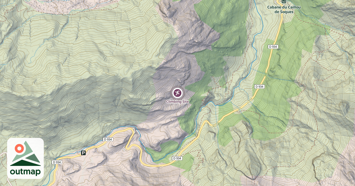 Map of Climbing Site