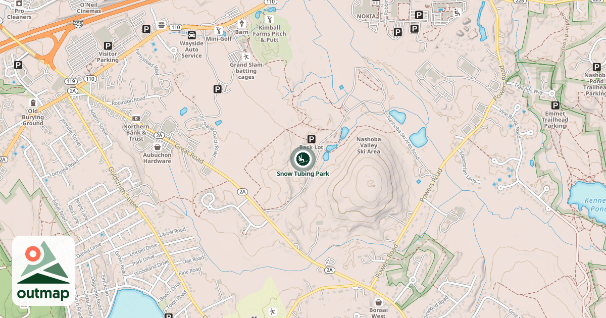 Map of Snow Tubing Park