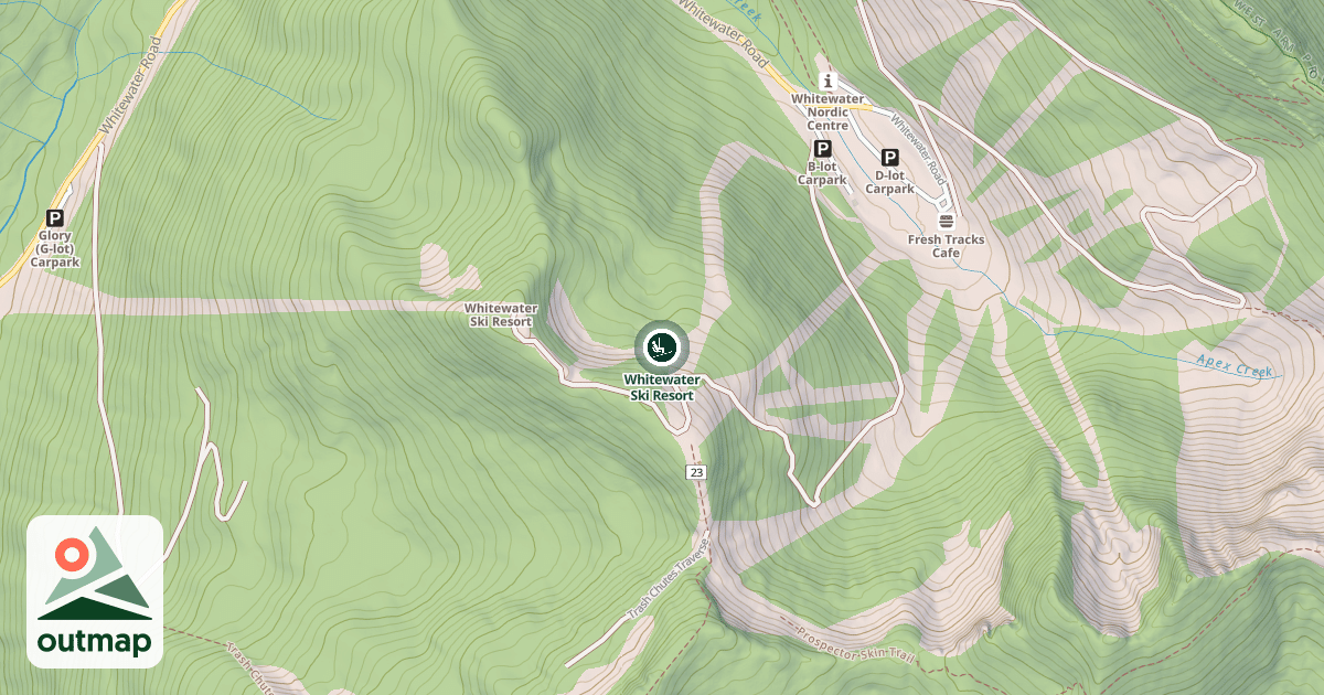 Map of Whitewater Ski Resort
