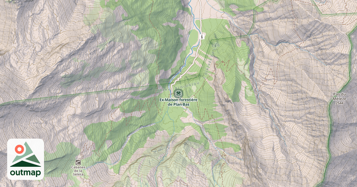 Map of Ex-Maison forestière de Plan-Bas