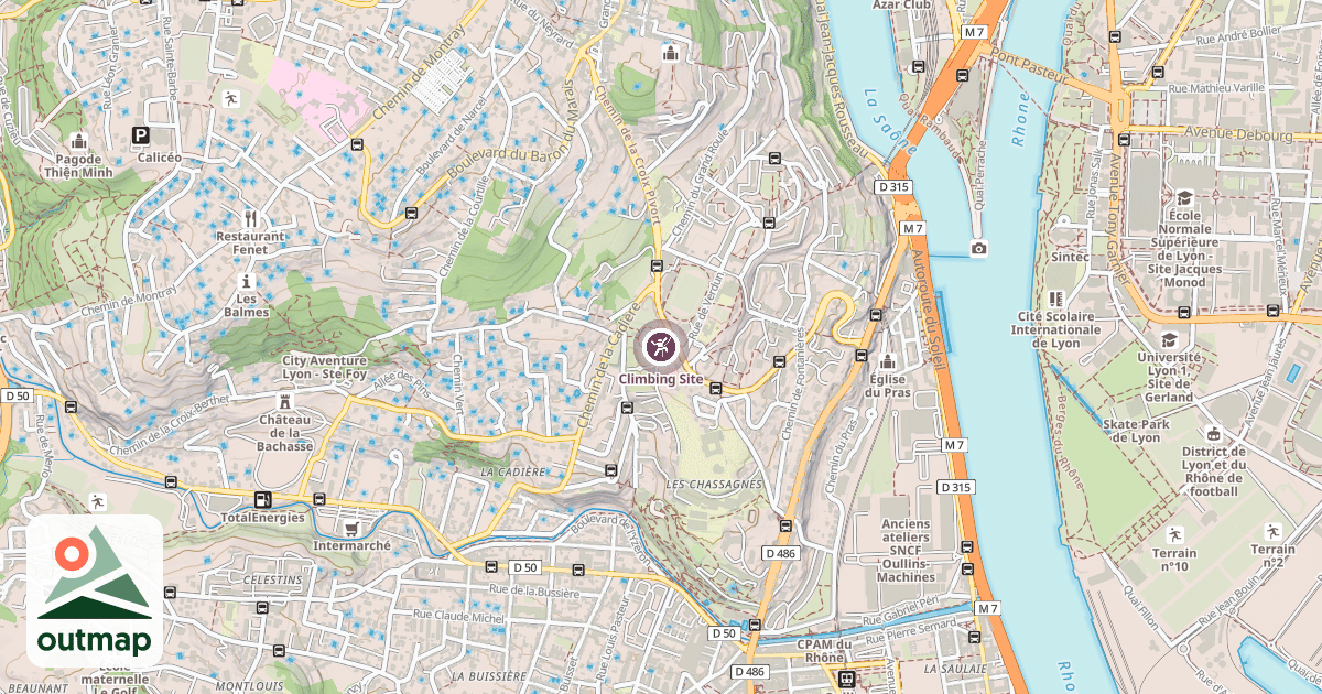 Map of Climbing Site