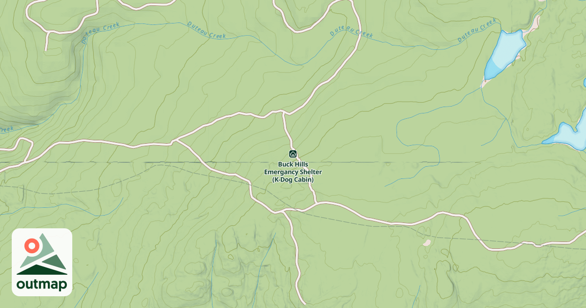 Map of Buck Hills Emergancy Shelter (K-Dog Cabin)