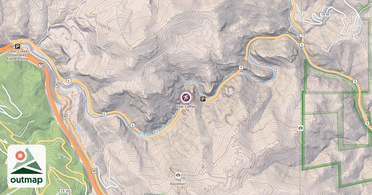 Map of East Colfax