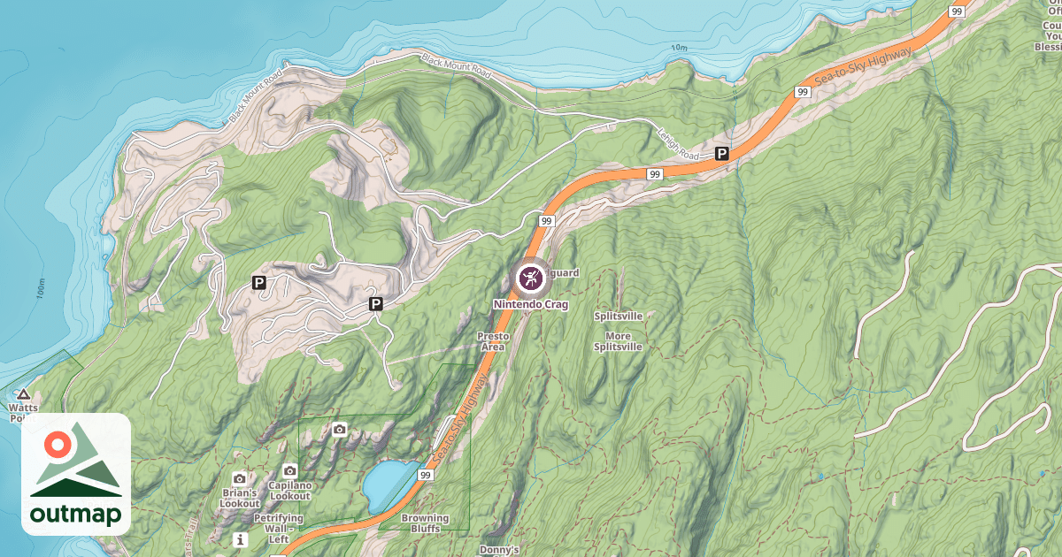 Map of Nintendo Crag