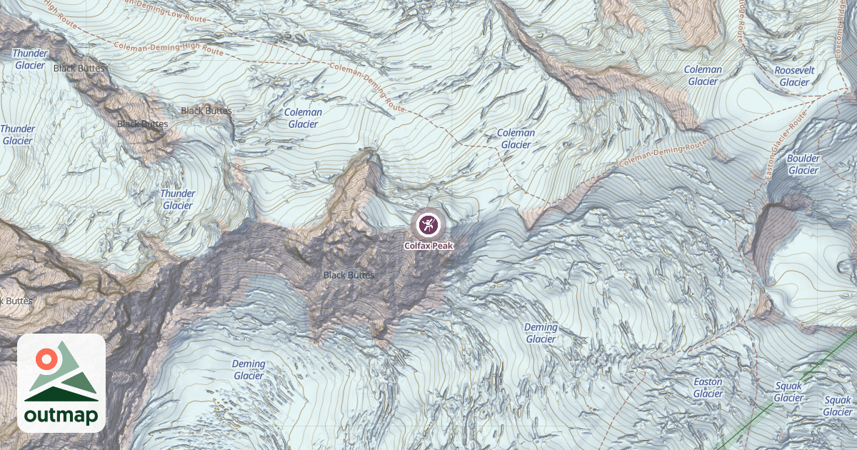 Map of Colfax Peak
