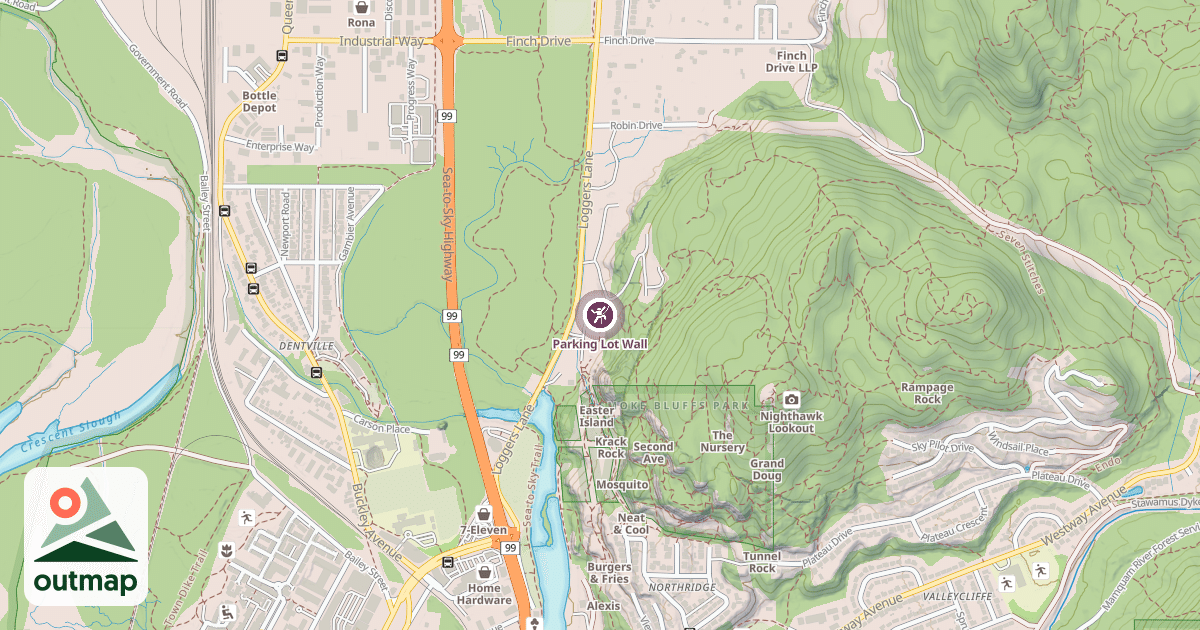 Map of Parking Lot Wall