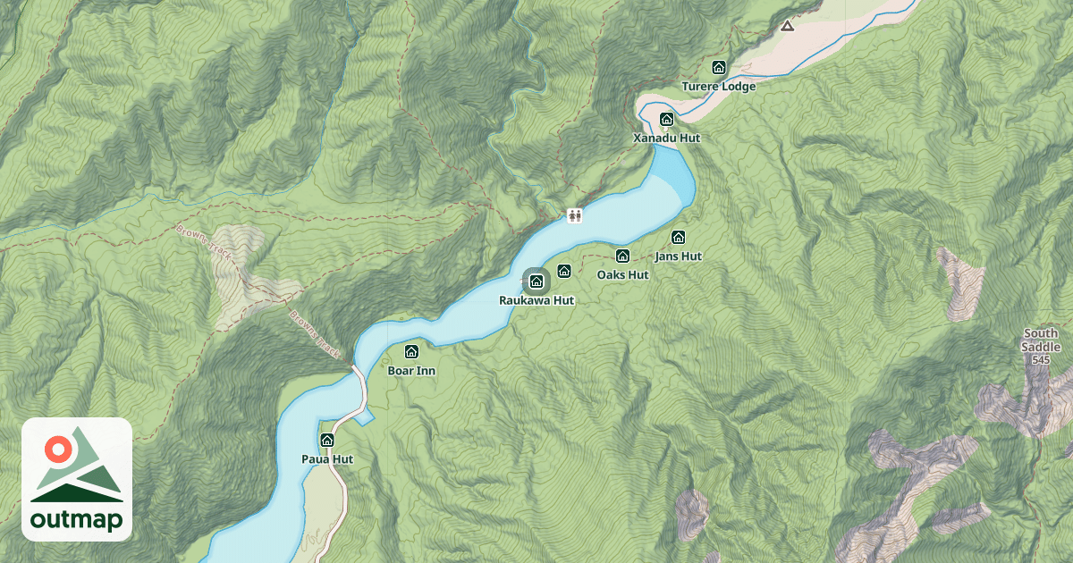 Map of Raukawa Hut