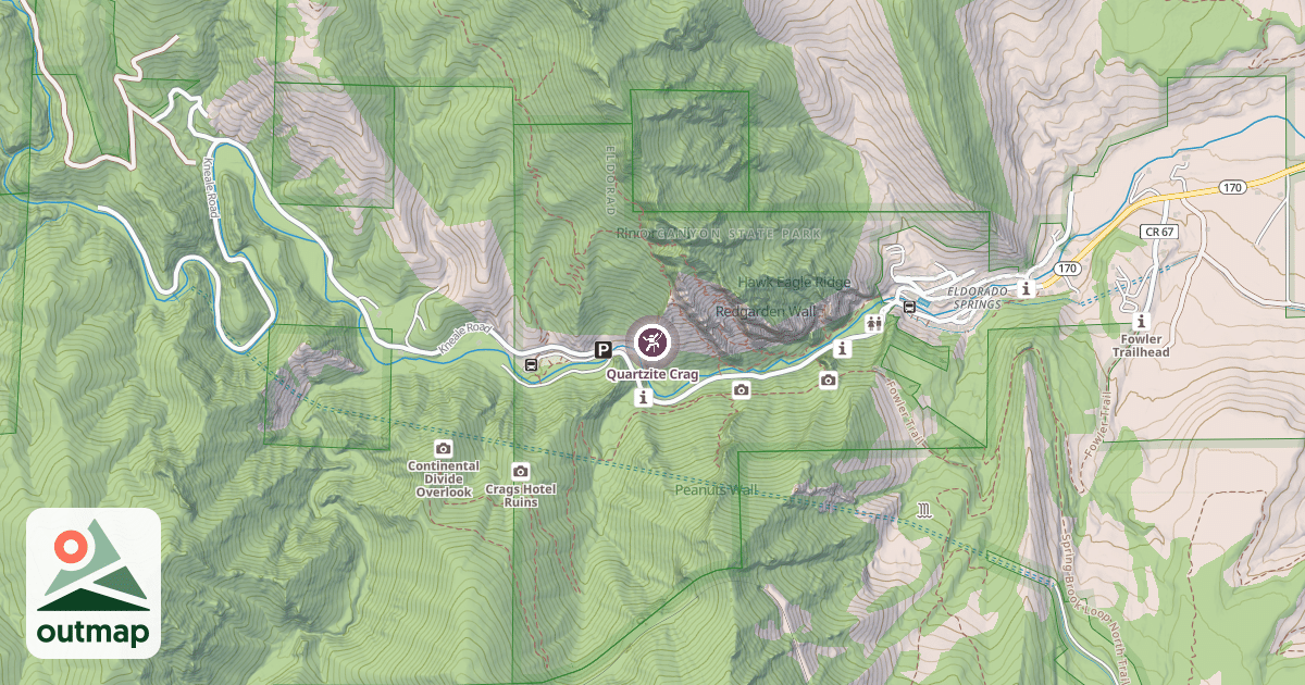 Map of Quartzite Crag