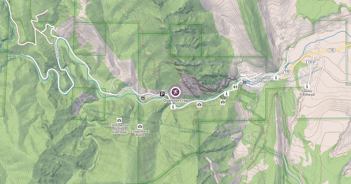 Map preview of Quartzite Crag