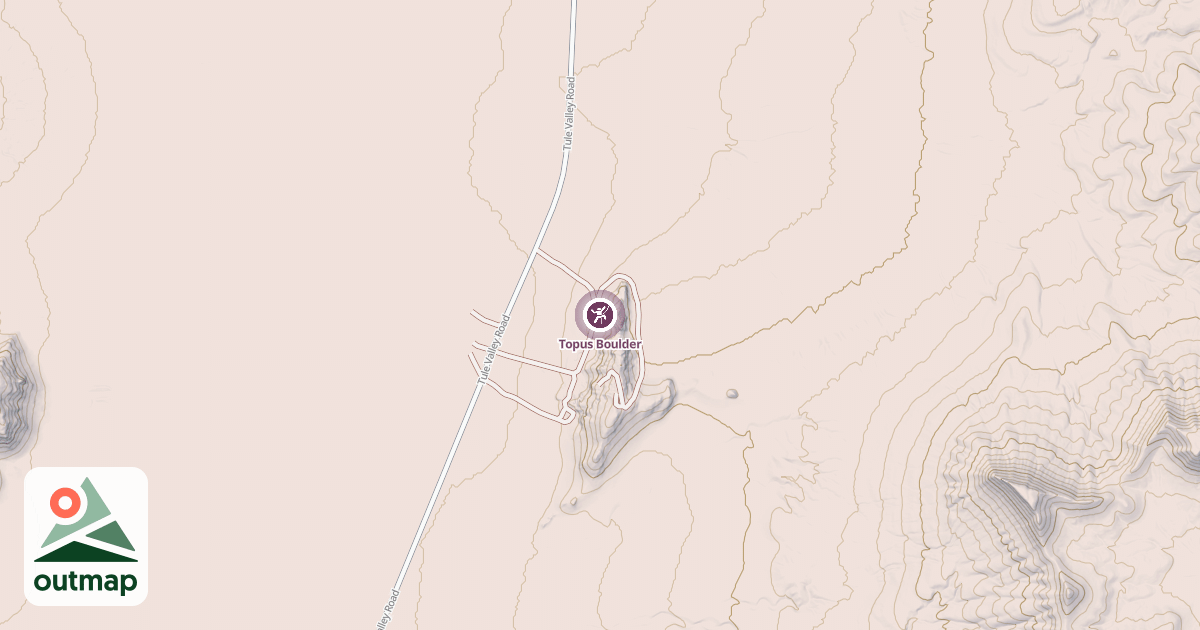 Map of Topus Boulder