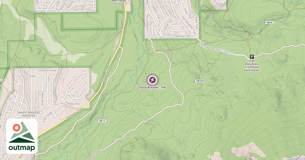 Map of Dana Boulder, The
