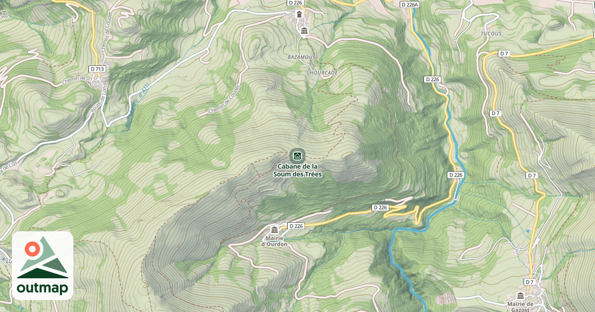 Map of Cabane de la Soum des Trées