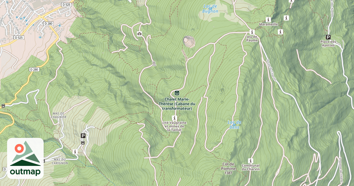 Map of Chalet Marie-Thérèse (Cabane du transformateur)